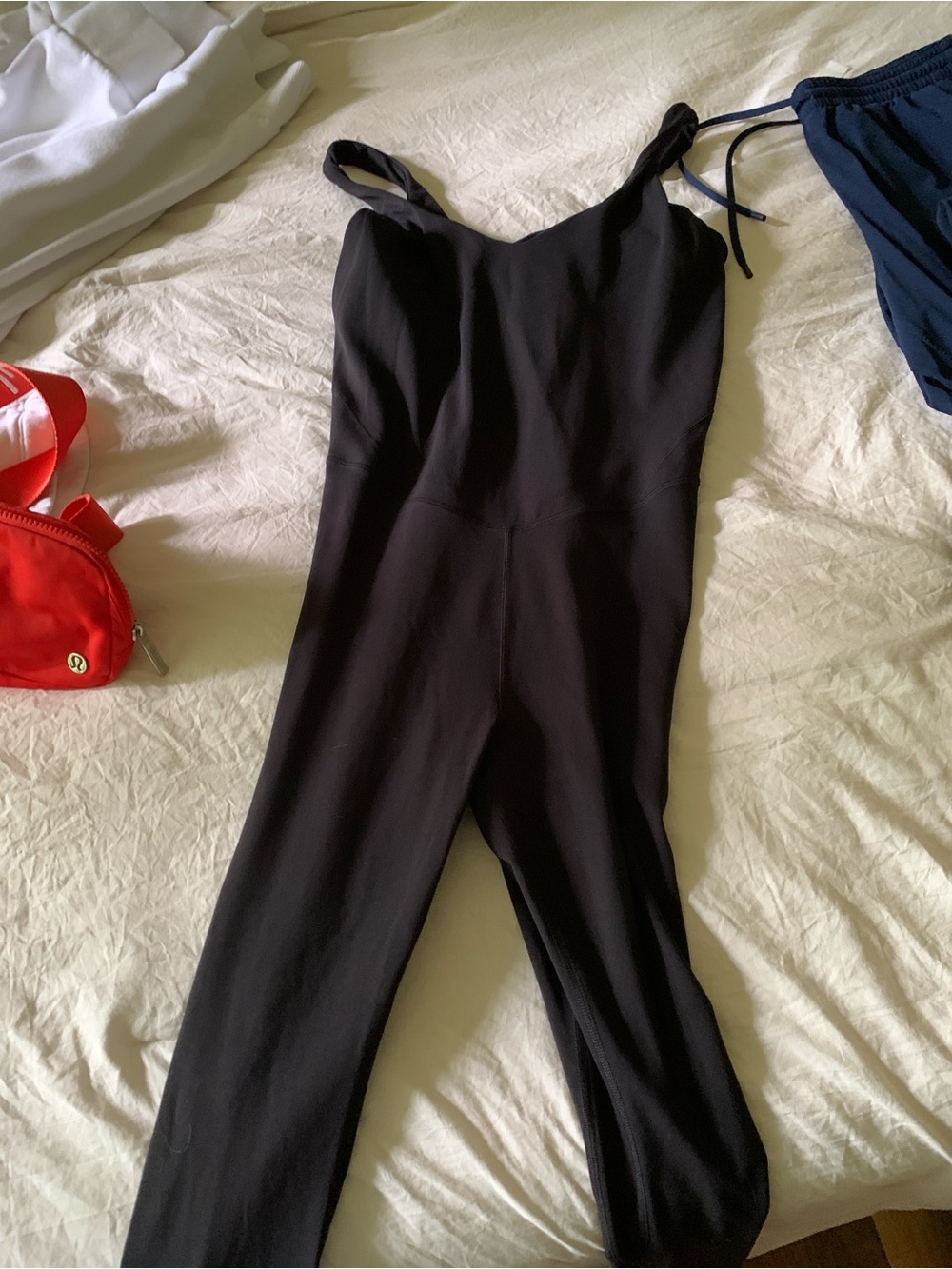 lululemon athletica Black Strappy One-Piece Jumpsuit